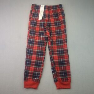 Old Navy Unisex Youth Size 8 Red Green Plaid Flannel Pocketed Pajama Pants NWT‎